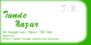tunde mazur business card